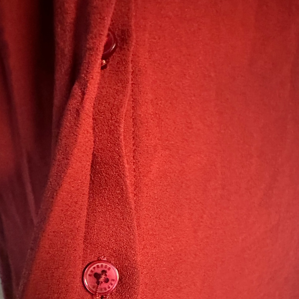 Express Button Down Dark Red Blouse - image 7